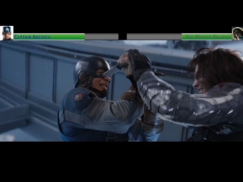 Captain America vs The Winter Soldier 2nd Fight...with healthbars