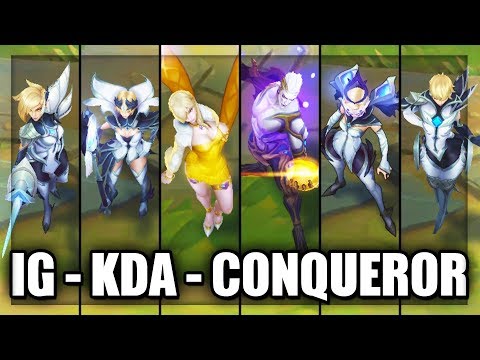 All New Skins Spotlight Invictus Gaming, Galaxy Slayer Zed, Prestige KDA Evelynn, Conqueror Alistar