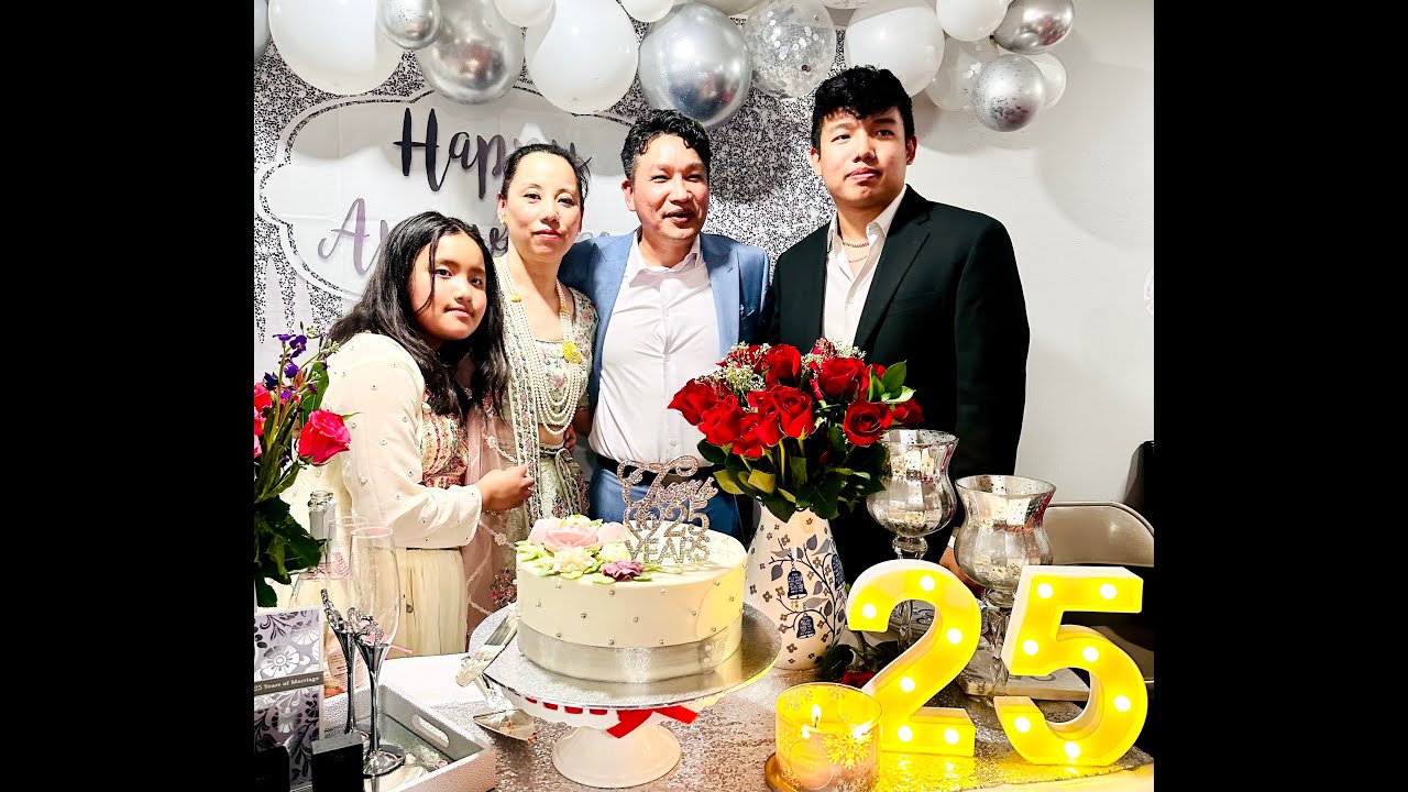 Our 25th Wedding Anniversary Celebration with love ones around.