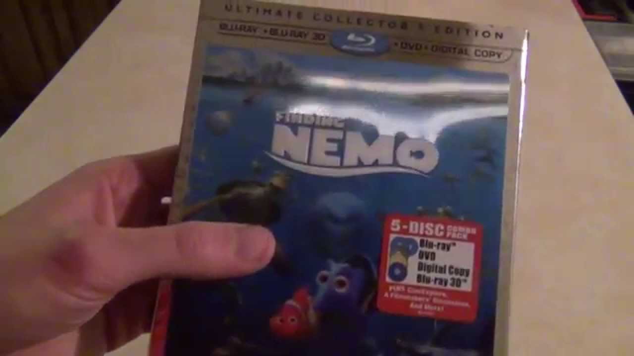 Finding Nemo Disney/Pixar Ultimate Collector's Edition 3D Blu-Ray Unboxing Dory Marlin Squirt Bruce