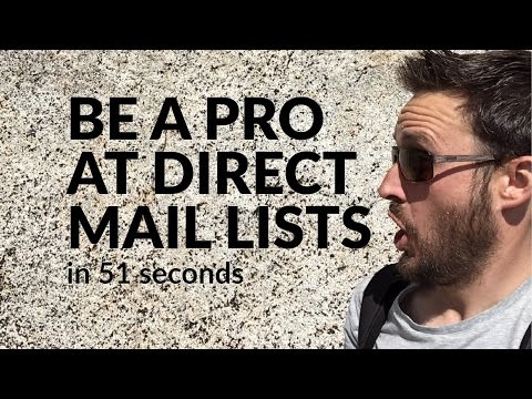 Be at Pro At Direct Mail Lists in 51 seconds