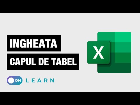 Ingheata capul de tabel in Excel - Tutoriale Excel