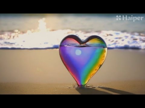 Rainbow heart beach