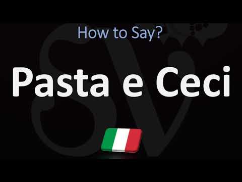 How to Pronounce Pasta e Ceci? (ITALIAN FOOD)