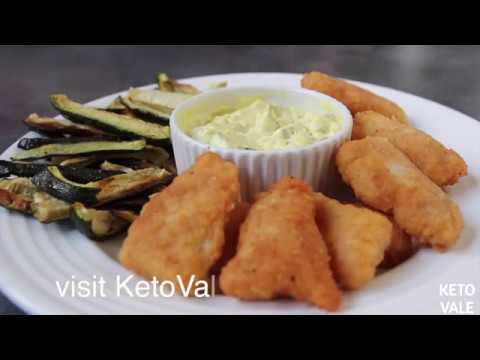 Keto Fish and Chips with Crispy Breading Low Carb Batter Recipe