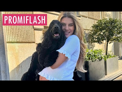 So lief das Treffen von Romina Palms Baby und Hund Baloo