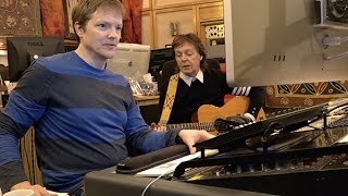 Paul recording his music for Skype's "Love Mojis"