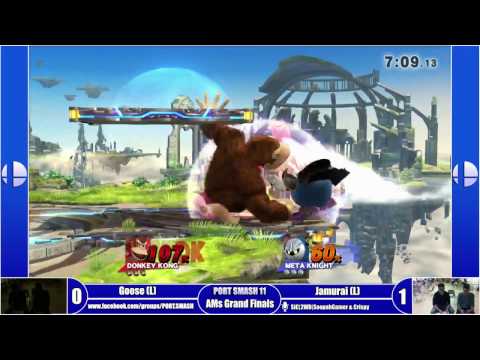 PORT SMASH 11 - Am Bracket GRAND FINALS - Goose (Ganon, Marth, DK) Vs Jamurai (Meta Knight)