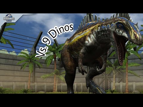 JURASSIC WORLD THE GAME - ACRO VS 9 DINOS LVL 40+