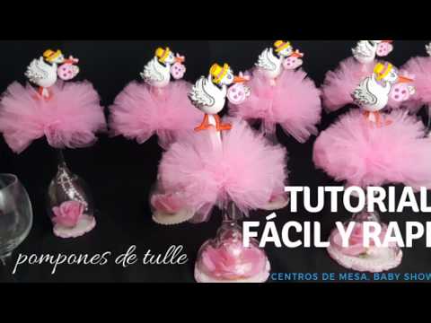 Como hacer centros de mesa, para baby shower de niña fácil, rapido y muy economicos, 2019