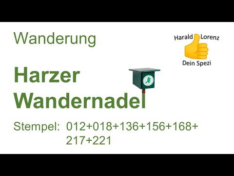 Harzer Wandernadel: Stempel 012, 018, 136, 156, 168, 217 und 221