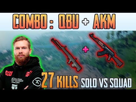 COMBO QBU + AKM | FaZe FuzzFace 27 kills SOLO vs SQUAD| PUBG HIGHLIGHTS TOP 1 #153
