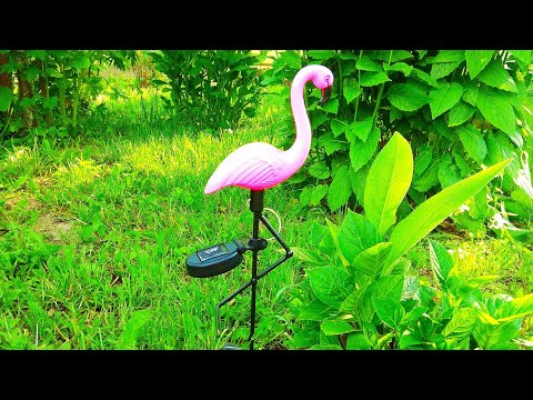 Садовый светильник VNL Розовый фламинго / Garden lamp VNL Pink Flamingo