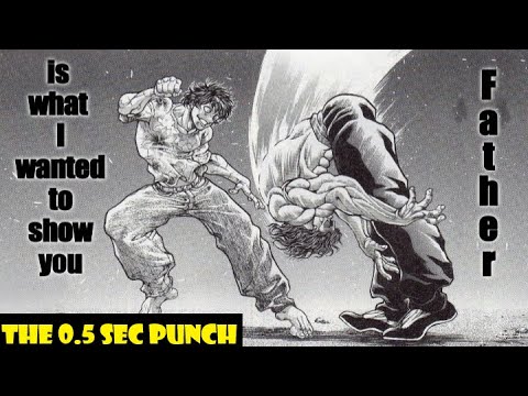 The 0.5 second punch of Baki makes Yujiro unconscious