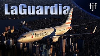 [P3D v4.3] - American 2809 LaGuardia Approach (Real time ATC)