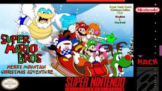 Super Mario Bros - Merry Mountain Christmas Adventure - SMW Christmas Edition V3.0 (Hack)[SNES]