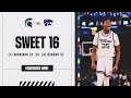 Kansas State Vs Michigan State Sweet 16 NCAA Tournament Extended Highlights