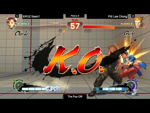 SSF4AE @ The Pop Off - ERGZ SeanY (Chun-Li/Ibuki) vs PIE Lee Chung (Hakan/Guile)