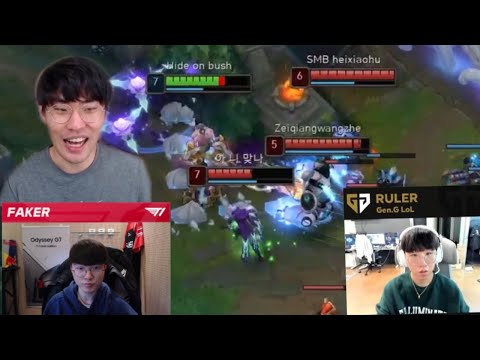 Ganking Faker 3v1 = 2 Kills - Best of LoL Stream Highlights (Translated)