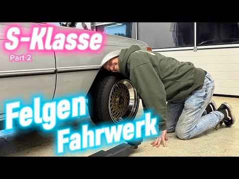 Huber`s Garage - Fahrwerk und Felgen für den W116 - Scheunenfund S-Klasse #2