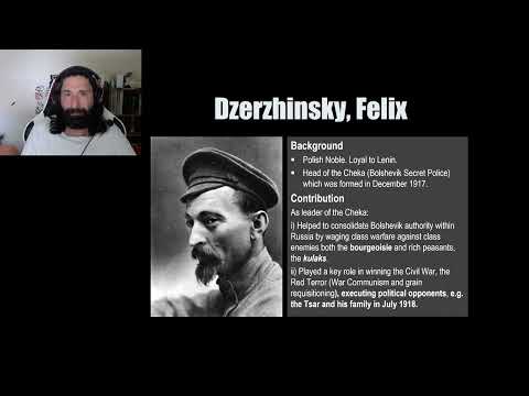 Felix Dzerzhinsky's contribution to Bolshevik Rule in Russia (Nov 1917 to 1927).