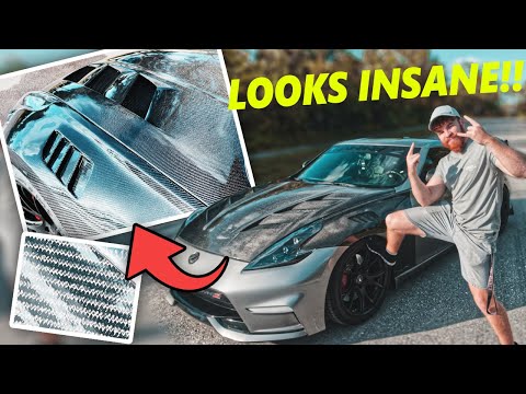 Building a 370z - CARBON FIBER HOOD INSTALL!!