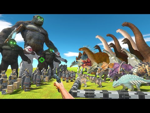 FPS Avatar Rescues Herbivore Dinosaurs and Fights Mutant Primates - Animal Revolt Battle Simulator