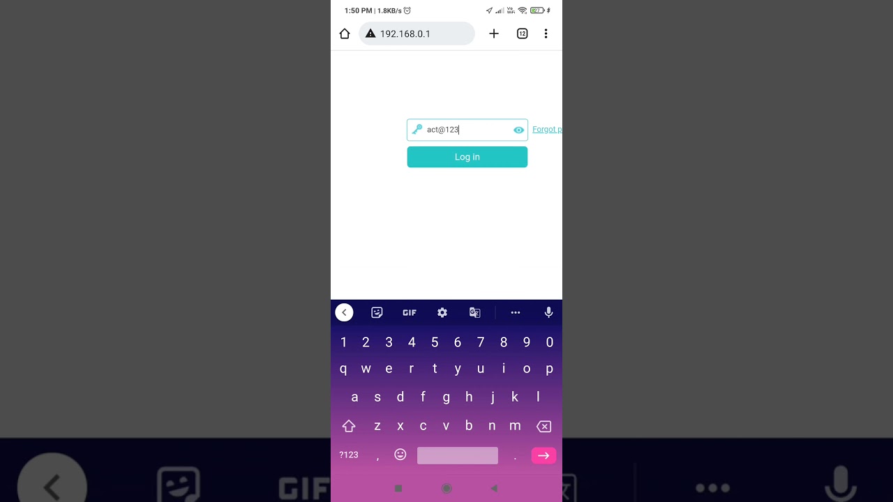 Act WiFi password change