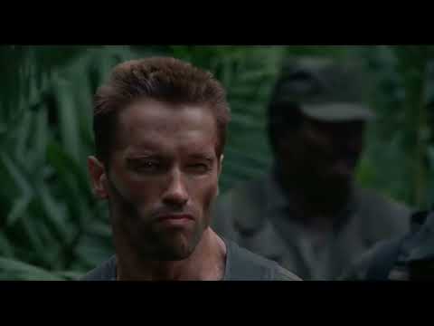 Predator 1 "CONTACT!" - shooting scene, but faster and more intense.