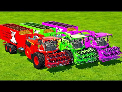 CUT SUN FLOWERS & MAKE CHAFF WITH JOHN DERRE FORAGE HARVESTERS! Farming Simulator 22