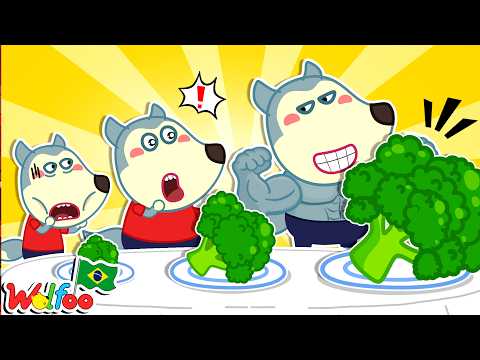 ¡Wolfoo solo comió verduras! 😱 ¿Fue buena idea? | Wolfoo em Português