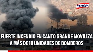 🔴🔵 SJL: Un incendio de grandes proporciones se viene registrando en la zona de Canto Grande