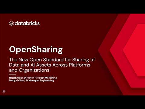 Watch: OpenSharing The New Open Standard for Sharing of Data and AI Assets Across Platforms & Organizations