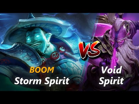 How to Storm Spirit mid vs Void Spirit (feat. BOOM) | First 10 minutes