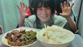 とんてき、レバニラ、山盛りご飯　チートデイpart2