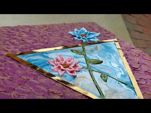 TIME-LAPSE: Ultra-3D Metallic and Glitter Flower Painting
