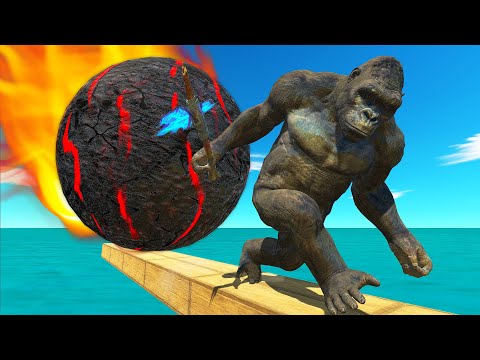MONSTERS ESCAPES FIREBALL - Animal Revolt Battle Simulator