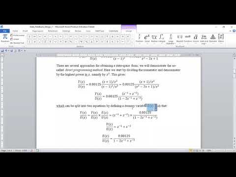 State Space Representation for Discrete Time Systems | Digital Control