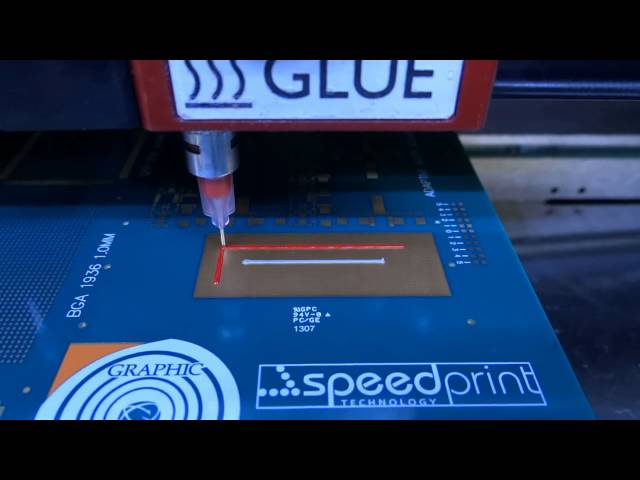 Speedprint SP710 SMT stencil printer with the ADu+ option can now put down glue and paste lines