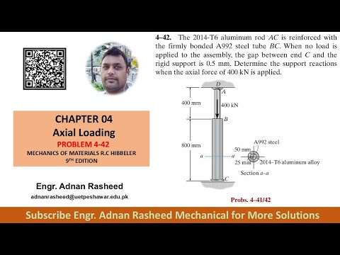 4-42 | Determine the support reactions || Mechanics | Mechanics of Materials RC Hibbeler