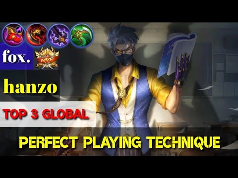 MVP❄perfect playing technique [Top 3 global hanzo ] Fox. - mobile legends