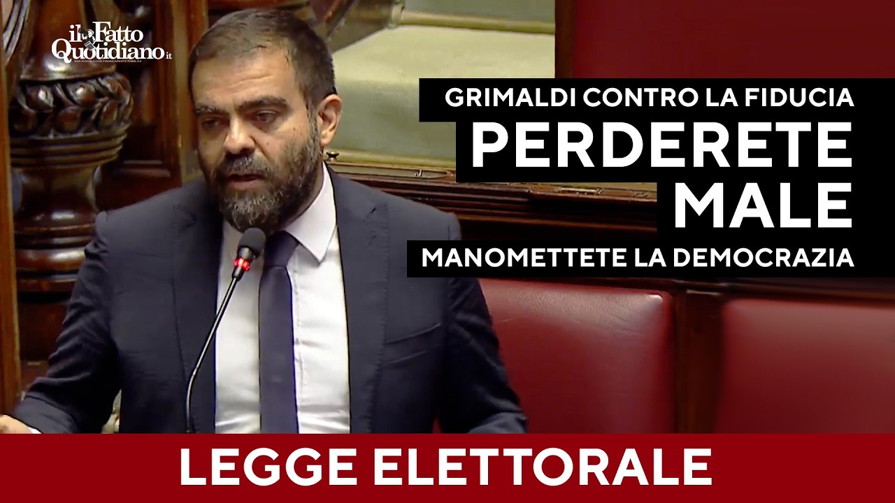 Grimaldi contro la fiducia: "Riforma elettorale? Un pacco. Perderete male"