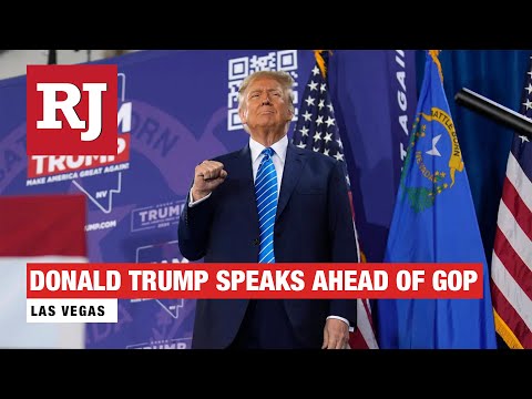 Donald Trump speaks in Las Vegas