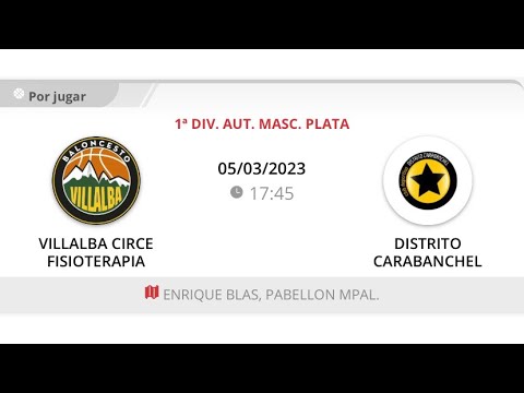 1ª Autonómica masc VILLALBA CIRCE FISIOTERAPIA - DISTRITO CARABANCHEL