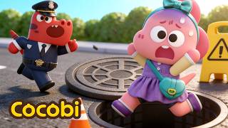 Download lagu Help! I Fell into a Manhole😱 Safety Songs for Kids | Cocobi mp3