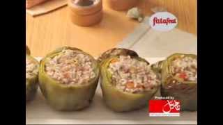 فلفل رومي أخضر محشي - وصفات فتافيت القصيرة - فتافيت