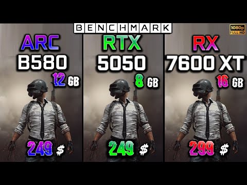 RTX 5050 8GB vs B580 12GB vs RX 7600 XT 16GB / Test / 1080p / in 10 Games