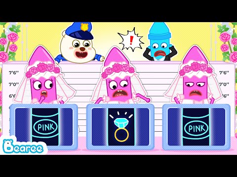 X-Ray to Find Fake Bride Crayon Hide Diamond Ring | Bearee Cartoon for Kids | Crayons World for Kids