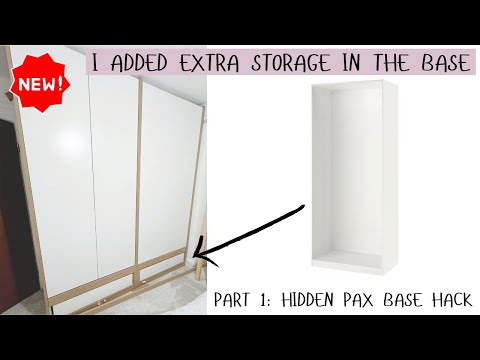 DIY IKEA PAX Wardrobe / Closet Hack Part 1: The Hidden Base Storage Everyone Needs to Try!