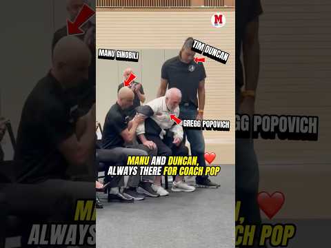 Manu Ginobili and Tim Duncan, always there for Coach Pop — just like family 🥹❤️ #popovich #NBA